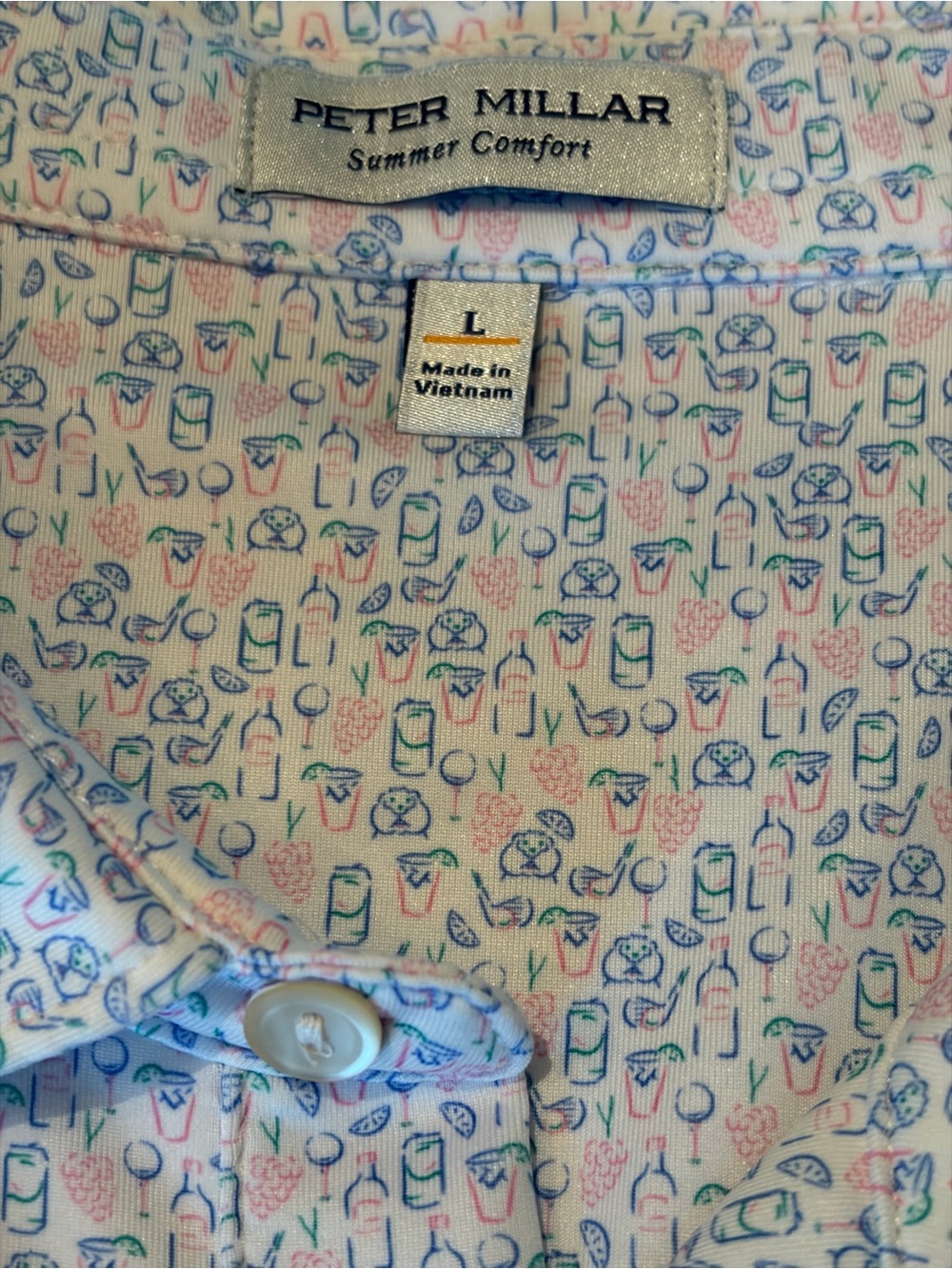 Men’s Peter Millar “Summer Comfort” Master’s Golf Polo Size Large - Picture 5 of 5
